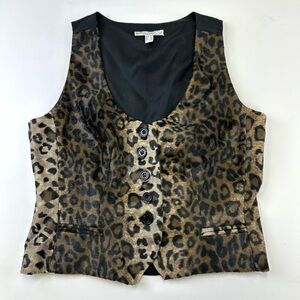 Vintage Leopard print vest Womens Medium